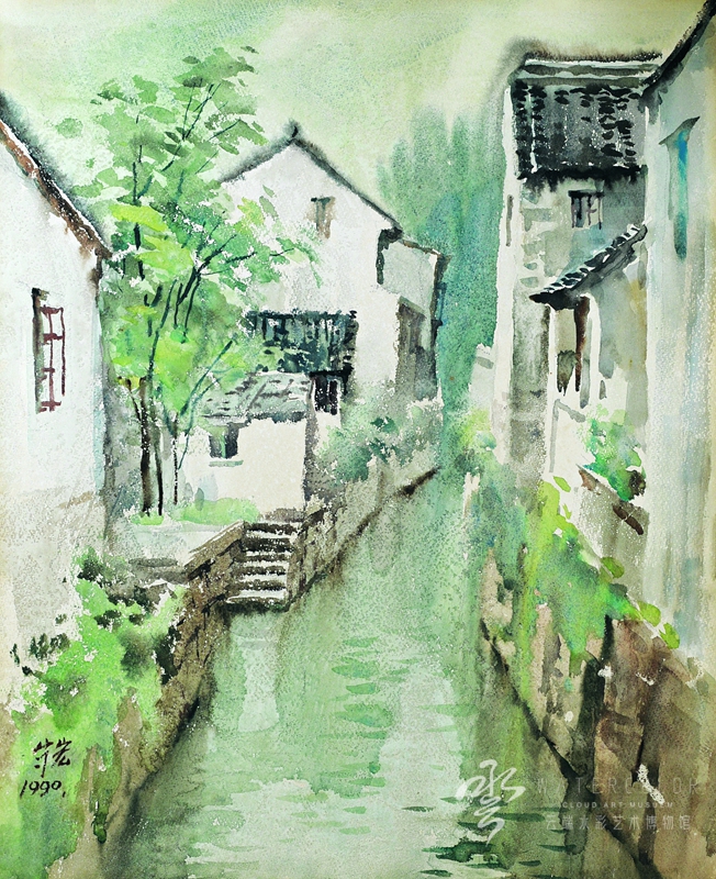 宋守宏 《江南春雨》 62*50cm 1990年
